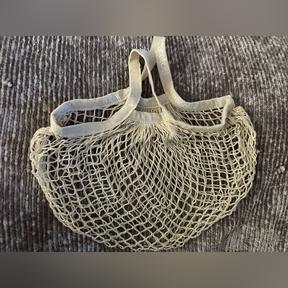 Montce Cream Mesh Market Tote (small)